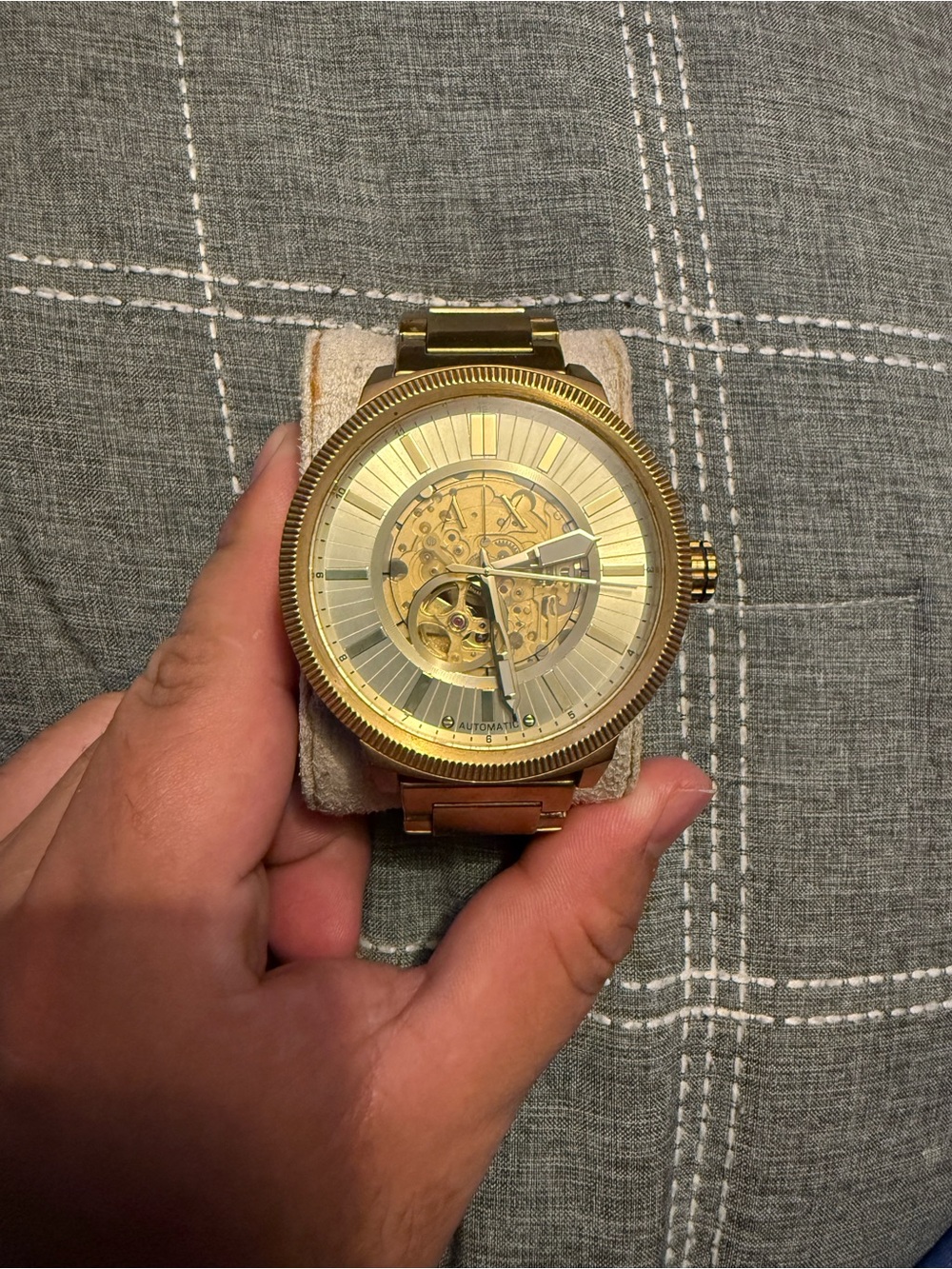 Armani Exchange Gold-Tone Bracelet Watch Clasp